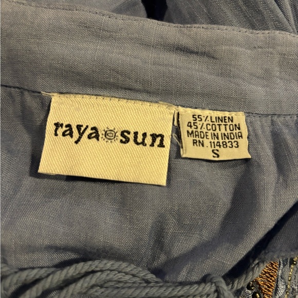 raya sun, Beaded, Linen Blend, BoHo Dress - Picture 8 of 8